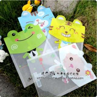 Cute Animal Plastic Folders Frog Tiger Cat Sheep  