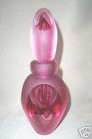 ANDREW SHEA Art Glass Rose Swirl Perfume Bottle New  