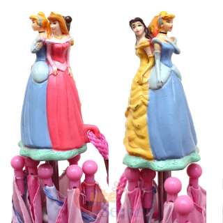 Disney Princess Umbrella Rain/Sun/Snow Pink Belle Cinderella Ariel 