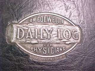 1936 Dr. Colwell’s Daily Log For Physicians Ledger Book  