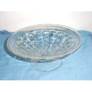  Large Glass Footed Console Bowl 