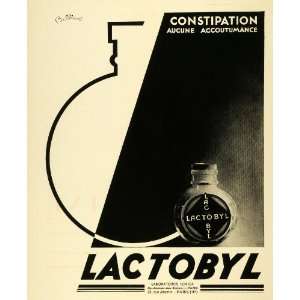  1936 French Ad Lactobyl Drug Medicine Constipation 