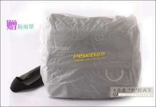 PISEN Waterproof Canvas Rucksack Camera Shoulder Outdoor Backpack Bag 