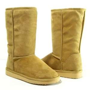  Camel Womens Flat Boots   winter Style Suede Shearling 