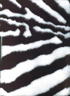 YD black and white Zebra FAKE FUR FUN FUR FAUX FUR PILE FABRICS made 