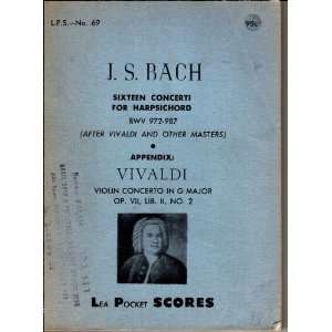   and Vivaldi Violin Concerto in G Major J.S. and Vivaldi Bach Books