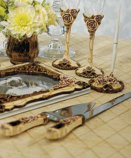 Personalized Elegant Vintage Rose Wedding Reception Accessories Cake 