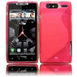   Razr XT912 S Shape TPU Case Cover Hot Pink: Cell Phones & Accessories