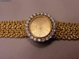 Beautiful Vintage Concord 18k Gold & 2.4C Diamonds Ladys Wrist Watch 