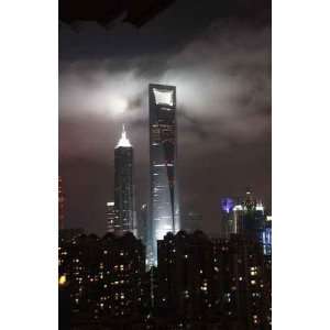  Shanghai Newest Skyline Addition at Night   Peel and Stick 