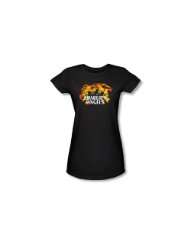 Charlies Angels Logo Explosion 80s TV Show Juniors Babydoll T Shirt 
