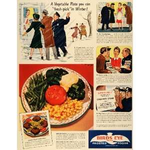   Vegetables Chopped Steak Winter WWII   Original Print Ad Home