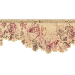  Coral Rose Toile Wallpaper Border Baby