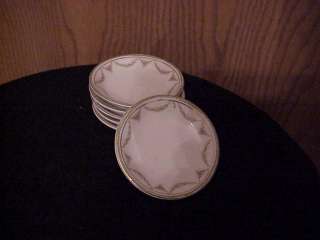 ANTIQUE MERCER CHINA 6 CT. BUTTER DISHES SEMI VITREOUS  