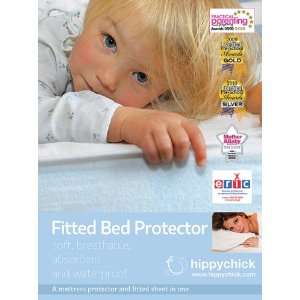  Hippychick Fitted Bed Protector   White   Cot Bed Baby