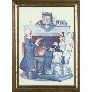 A Couple Drinking Coffee   Print   Norman Rockwell   16x12 