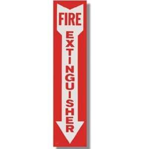  Brooks Equipment   Fire Extinguisher Vinyl Sign   4 Inx 18 