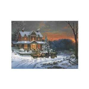   Only   Holiday card with evening at holy hill design.