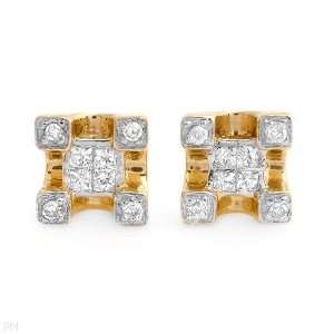 Sensational Earrings With Genuine Diamonds Beautifully Designed in 14K 