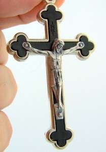 Nuns Pectoral Rosary Crucifix Cross Silver Corpus 2  