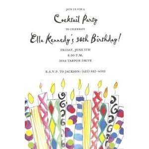 Crazy Candles, Custom Personalized Adult Parties Invitation, by 