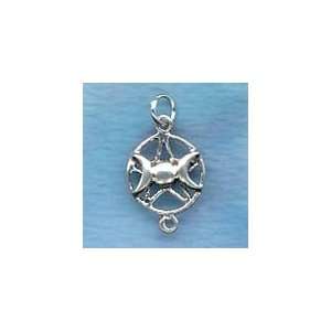  )O(Tripl Lunar Pentacle Pentagram LINK Jewelry Design 