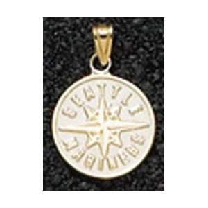 Seattle Mariners Solid 14K Gold 5/8 inch Club Logo Pendant:  
