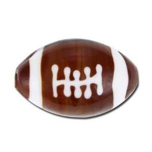  20mm Football Lampwork Glass Beads Arts, Crafts & Sewing