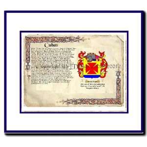  Cubas Coat of Arms/ Family History Wood Framed