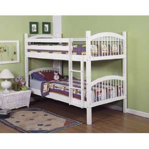  Pine Bunk Bed in White Finish: Home & Kitchen