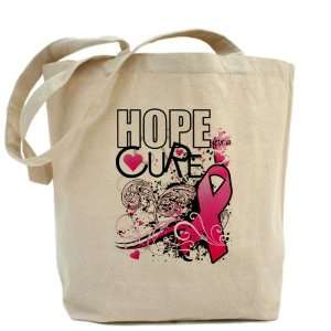  Tote Bag Cancer Hope for a Cure   Pink Ribbon Everything 
