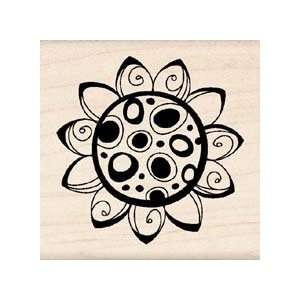  SUNFLOWER SCRAPBOOKING WOOD MOUNTED RUBBER STAMP Arts 