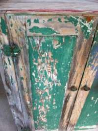 Vintage Wood Shabby Primitive Rustic Cupboard Cabinet  