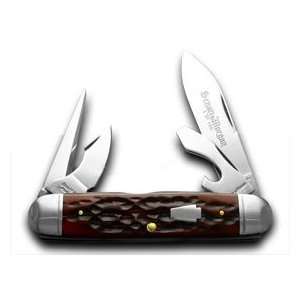  SCHATT & MORGAN Crimson Bone Scout 1/100 Pocket Knife 