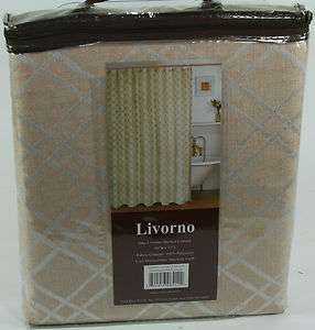 Bathroom Shower Curtain Fabric Livorno Champagne Light beige  
