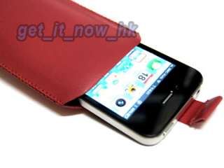 Red Leather Case Slide Cover For Samsung Google Nexus S i9020 i9023 4G 