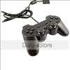 2x Black Shock Controller Game Pad for Sony PS2 Playstation 2  