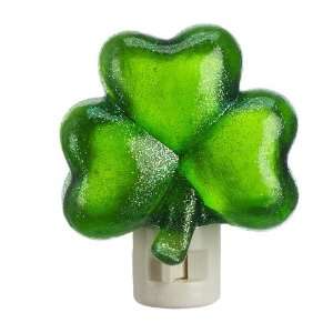   Glittery Green Irish Shamrock Night Light #917435