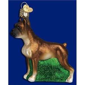  Boxer Dog Old World Glass Ornament: Home & Kitchen