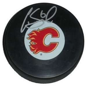  Cory Sarich Signed Calgary Flames Hockey Puck Sports 