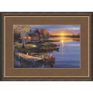  Autumn at the Lake By Darrell Bush Signed Limited 