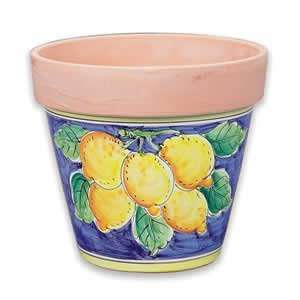  Handmade Large Flowerpot with Lemons From Italy Patio 