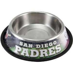  MLB San Diego Padres Stainless Steel Pet Bowl Sports 