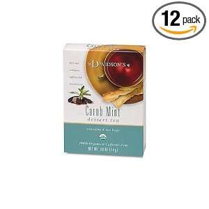 Davidsons Tea Carob Mint, 8 Count Tea Bags (Pack Of 12)  