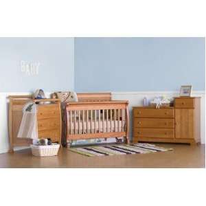 Kalani Three Piece Convertible Crib Nursery Set with Toddler Rail in 