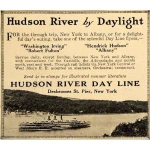  1916 Ad Day Line Flyers Hudson River Robert Fulton Boat 