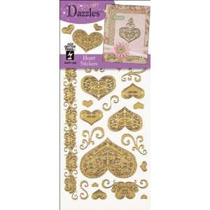  Dazzles Stickers Gold Heart