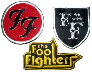 Set Foo Fighters Embroidered Patches Dave Grohl Nirvana  