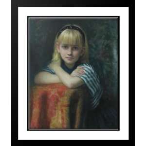 Banks, Allan R. 28x34 Framed and Double Matted Little Girl with Folded 
