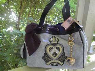 Juicy Couture Heather Gray Heart Daydreamer Bag Purse  